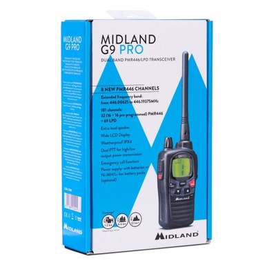 MIDLAND G9 PRO Radio PMR wodoodporny IPX4