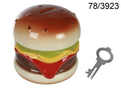 Skarbonka hamburger na napiwki otwierana fast-food