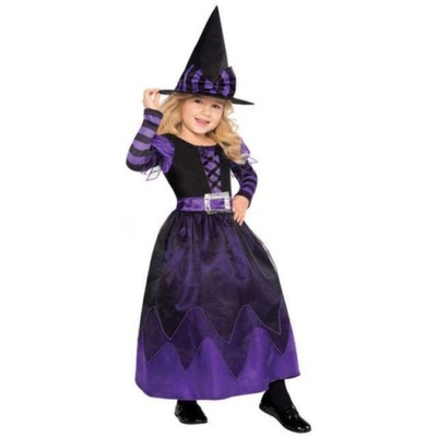 STRÓJ CZAROWNICA czarownicy HALLOWEEN wiedzma 98cm