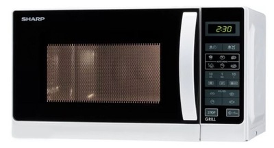 Sharp 2w1 kuchenka mikrofalowa 20l 800W Grill kwarcowy 1000W 8 pr. R642WW