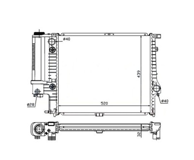 RADUADOR BMW 5 E34 01.88- 1468469 NUEVO  