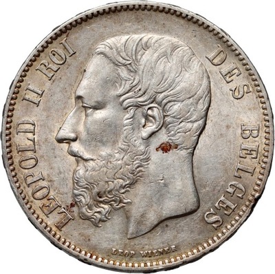 Belgia, Leopold II, 5 franków 1870