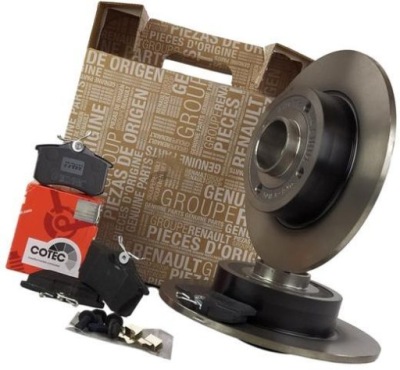 Оригінальний номер renault гальмівні диски+ гальмівні колодки задня renault twingo фото №1