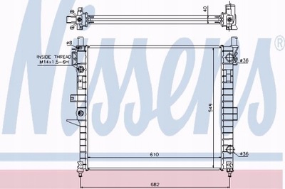 RADUADOR DEL MOTOR MERCEDES ML-CLASS W 163 98- ML 2  