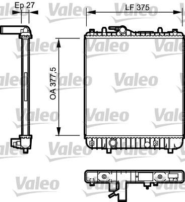 VALEO 734330 РАДИАТОР, СИСТЕМА ОХЛАЖДЕНИЯ ДВИГАТЕЛЯ