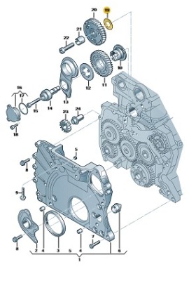 Оригінальний номер vag 070109421a підкладка колесо зубчасте оригінал фото №1