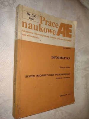 PRACE NAUKOWE AE NR 330 - INFORMATYKA