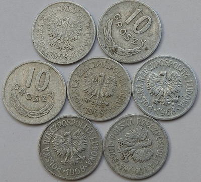 10 gr groszy 1968 ładne z obiegu