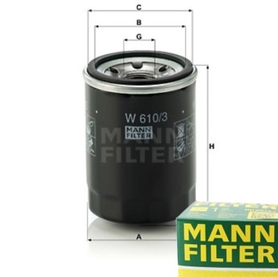 FILTRO ACEITES MANN-FILTER PARA ABARTH GRANDE PUNTO  