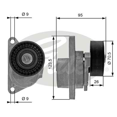 РОЛИК НАТЯЖИТЕЛЬНЫЙ PK GATES T38190