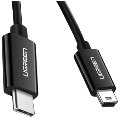 UGREEN KABEL PRZEWÓD SZYBKI DŁUGI USB-C (MĘSKI)/MINI USB (MĘSKI) 1M CZARNY