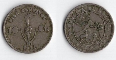 BOLIWIA 1937 10 CENTAVOS