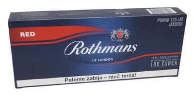 Gilzy papierosowe ROTHMANS RED - 100 sztuk