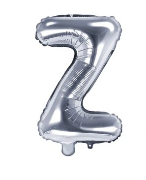 Balon foliowy Litera "Z" 35cm, srebrny