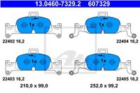 ATE PADS BRAKE FRONT AUDI A4 15-  