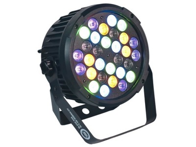 Reflektor LIGHT4ME Black Par 30x3W RGBA-UV LED