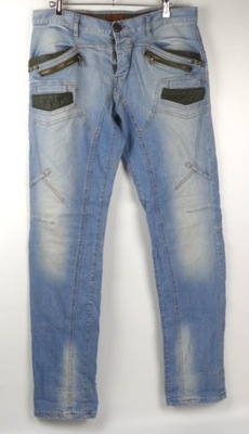 KINGZ JEANS SPODNIE JEANSY ROZMIAR 33