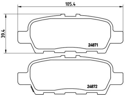 КОЛОДКИ ГАЛЬМІВНІ P 56 068 BREMBO КОЛОДКИ ГАЛЬМІВНІ