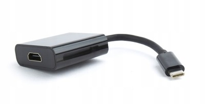 Adapter konwerter USB-C do HDMI (F), czarny