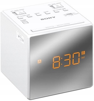 RADIO BUDZIK SONY ICF-C1 FM AM UKF BIAŁY WYŚWIETLACZ LED