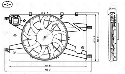 Вентилятор радиатора 47757 nrf фото №1