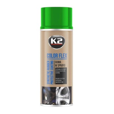 K2 Color Flex Zielony 400ml guma w sprayu