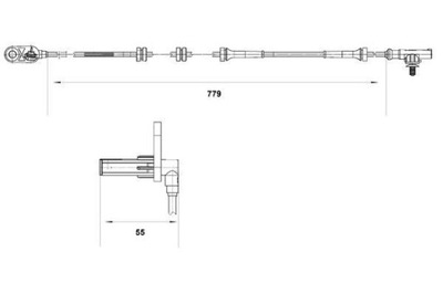 CZUJNIK, VELOCIDAD REVERSIBLE RUEDAS BOSCH 0 265 007 633  