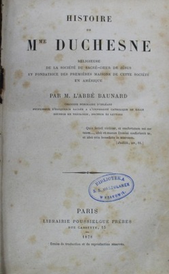 Histoire de Mme Duchesne 1878 r.