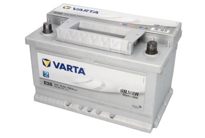 BATERÍA VARTA 74AH 750A 12V SILVER NAJNOWSZA DATA PRODUKCJI VARTA E38  