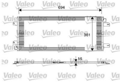 РАДІАТОР КОНДИЦІОНЕРА VALEO 817689 ДЛЯ NISSAN, OP