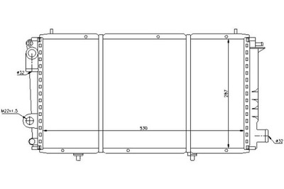 CHŁODNICA SILNIKA CITROEN C15 1.8D/1.9D 07.86-12.0