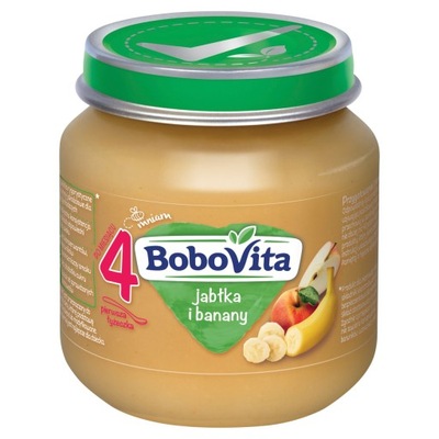 BoboVita Jabłka i banany po 4 miesiącu 125 g