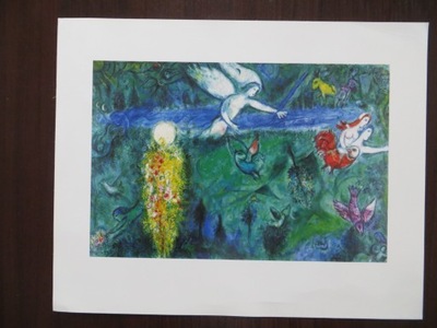 Adam i Ewa w raju - Marc Chagall