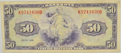 21.aj.Niemcy, 50 Marek 1948 Berlin, rzadki, St.3+