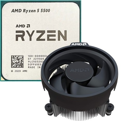 Procesor AMD Ryzen 5 5500 6 rdzeni 12 wątków 4,2GHz turbo + chłodzenie MPK