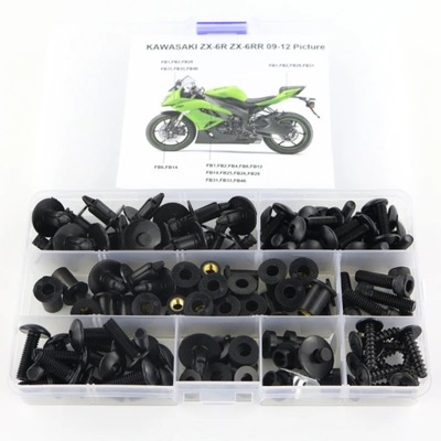 : KAWASAKI ZX-6R ZX-6RR 2009 2010 2011 2012 MOTOCIKLAS KOMPLEKTAS PILNUTINIAI FAIRI 