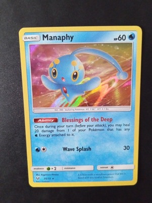 Manaphy HOLO Shinong Legends 2017 rok 25/73 POKEMON TCG