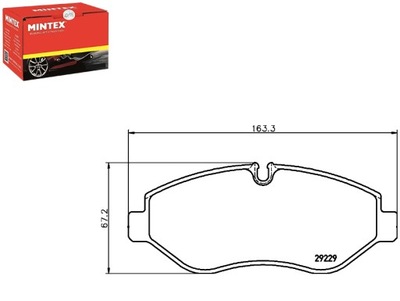 MINTEX КОЛОДКИ ГАЛЬМІВНІ 42561355 42555881 PAD1597