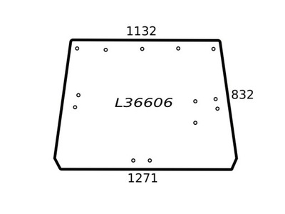 СТЕКЛО ЗАДНЯЯ JOHN DEERE L36606