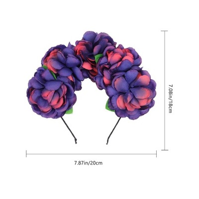 HALLOWEEN KORONA KWIAT RÓŻY OPASKA KWIATOWE NAKRYCIE GŁOWY GIRLANDA GŁOWA