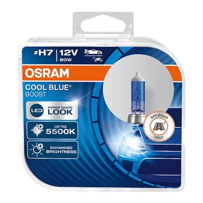 LEMPUTĖ HALOGENINĖ OSRAM H7 12V 80W PX26D COOL BLUE BOOST 5500K/ 2 