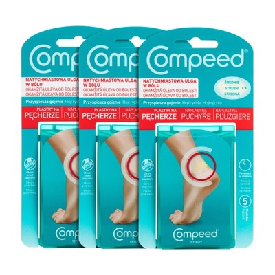 COMPEED plastry pęcherze otarcia średnie 5 szt x3