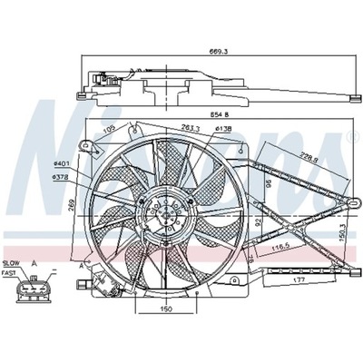 WENTYLATOR, CHLODZENIE DEL MOTOR NISSENS 85175  