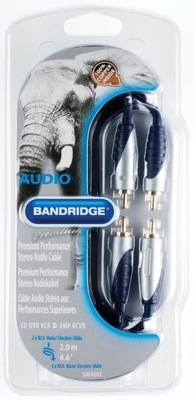 BANDRIDGE Cyfrowy Kabel przewód audio RCA 2mx2szt