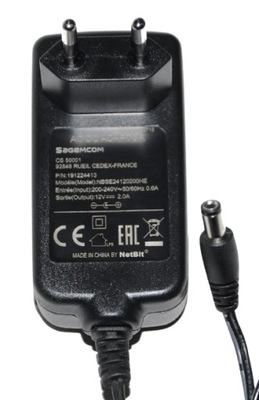 Zasilacz: SagemCom (CS 50001) do Router Orange Fun Box 2.0 3.0 | Oryginał