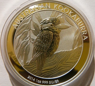 1$ AUSTRALIA 2014 PTAK KOOKABURRA ZIMORODEK RARYTAS