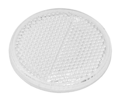 ODBLASK OKRĄGŁY BIAŁY ZE ŚRUBĄ