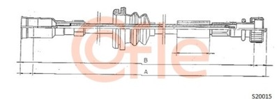 S20015 - COFLE - ТРОС СПІДОМЕТРА OPEL