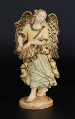 Anioł grający na bębenku figurka Italy wys. 20 cm