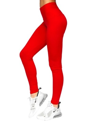 LEGGINSY KLASYCZNE CZERWONE YW01044 DENLEY_L